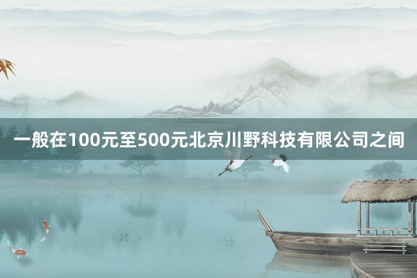 一般在100元至500元北京川野科技有限公司之间